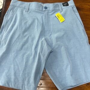 RVCA Blue Flat Front Shorts Classic Tailored Design